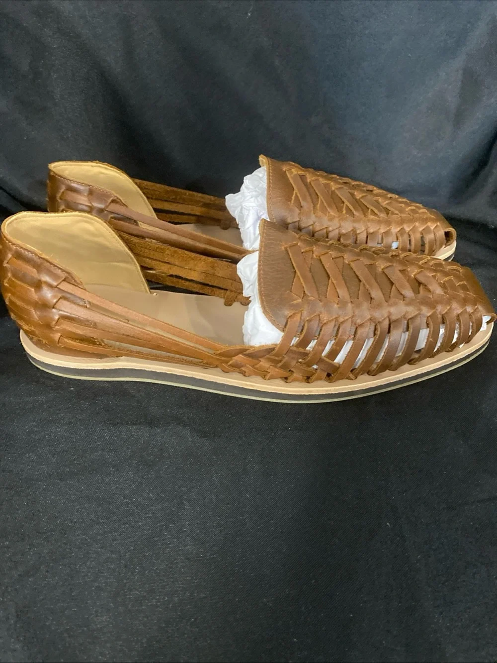 Nisolo Brown Woven Huarache Flats